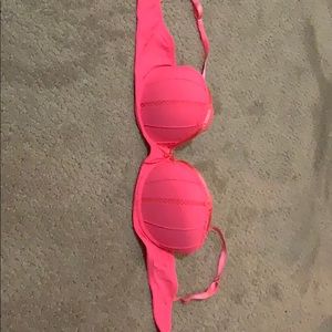 Sexy pink push up bra